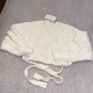 Zara Crop Wrap Sweater